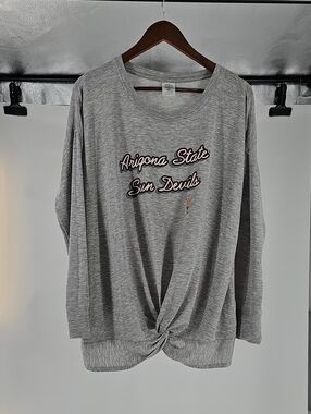 Arizona State Sun Devils Grey Twist Hem Sweatshirt (Oversize)